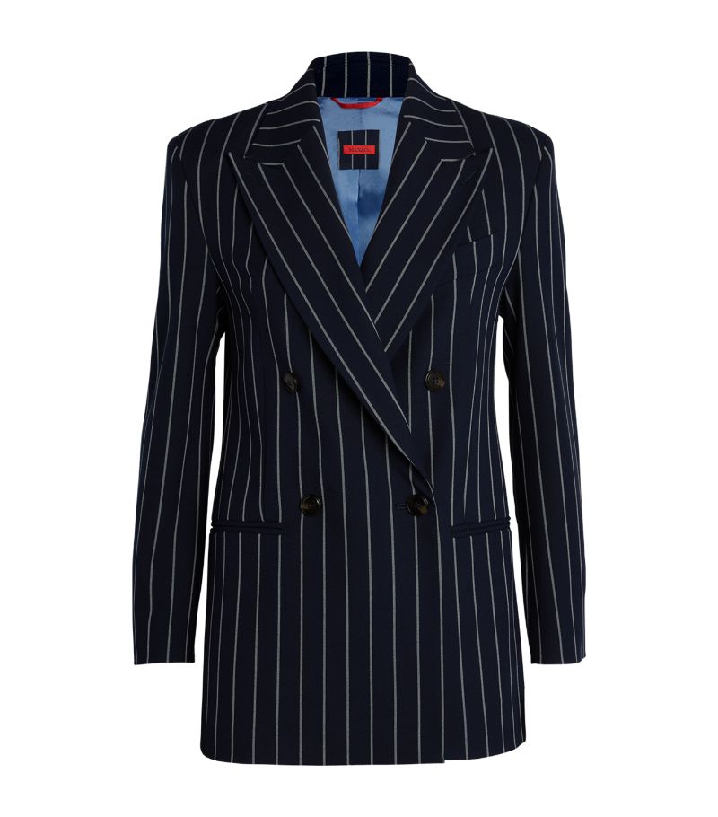 Max & Co. Max & Co. Pinstripe Double-Breasted Blazer