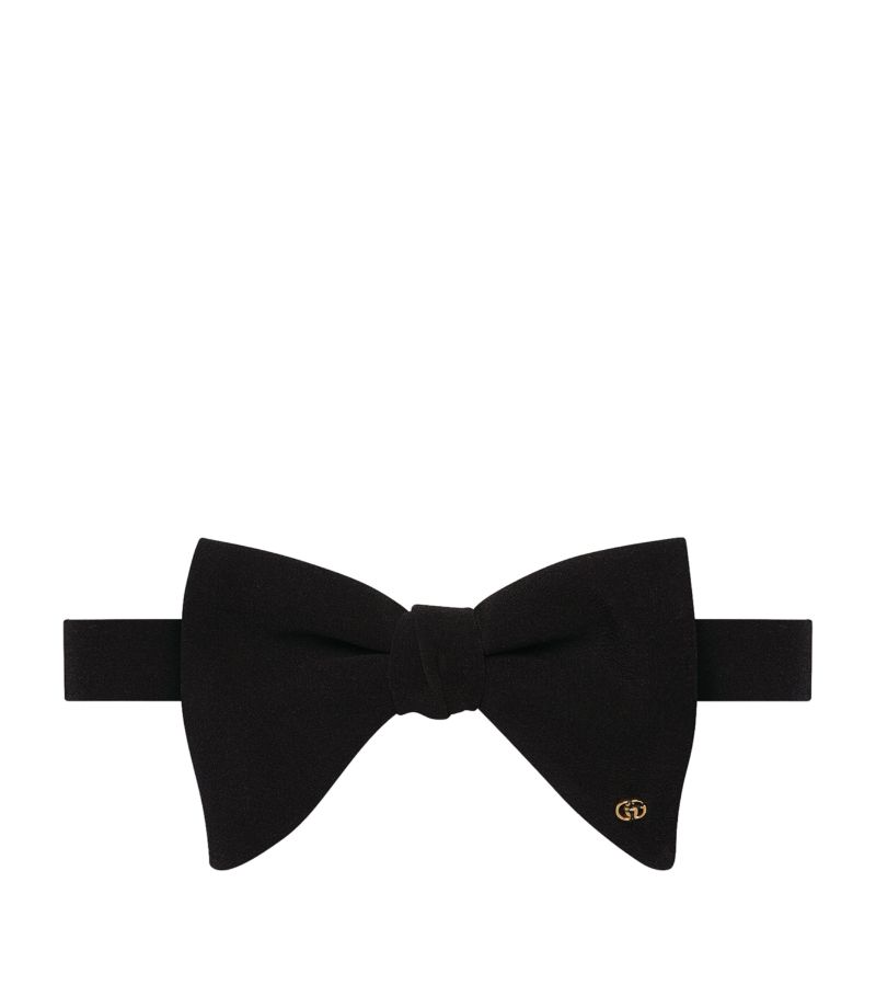 Gucci Gucci Silk Gg Logo Bow Tie