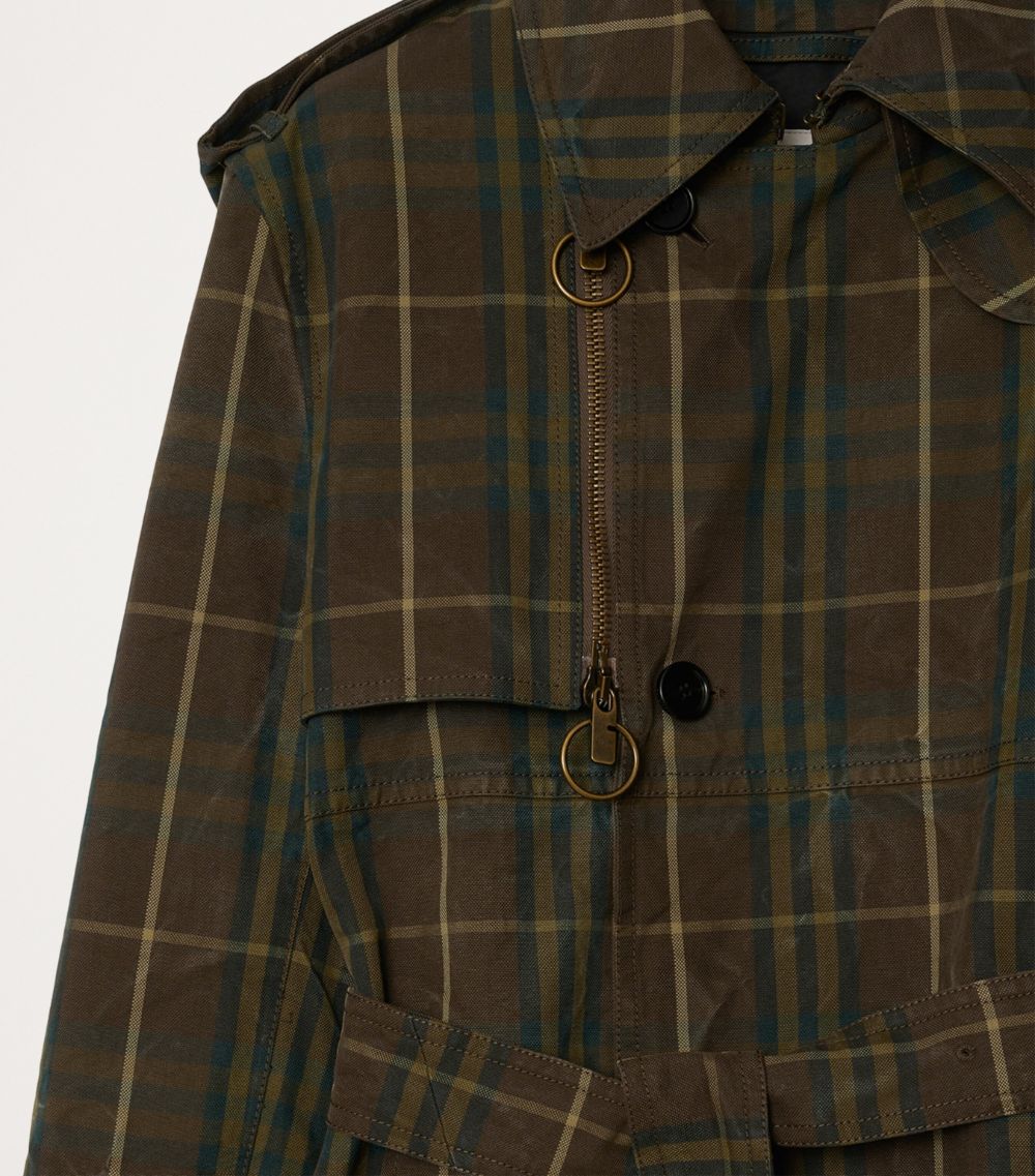 Burberry Burberry Check Double-Breasted Trench Coat