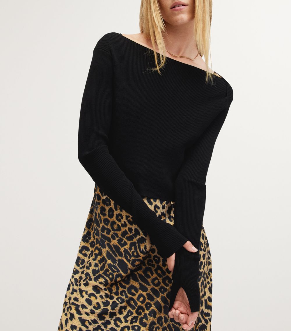 Allsaints Allsaints Leopard Print 2-In-1 Hera Dress