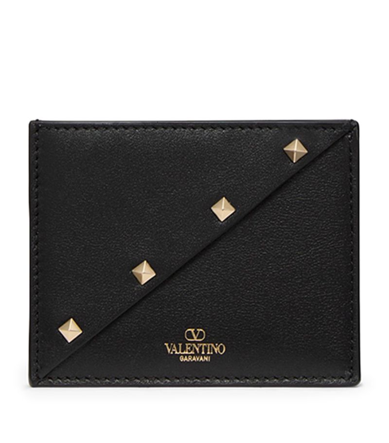 VALENTINO GARAVANI Valentino Garavani Leather Rockstud Wispy Card Holder