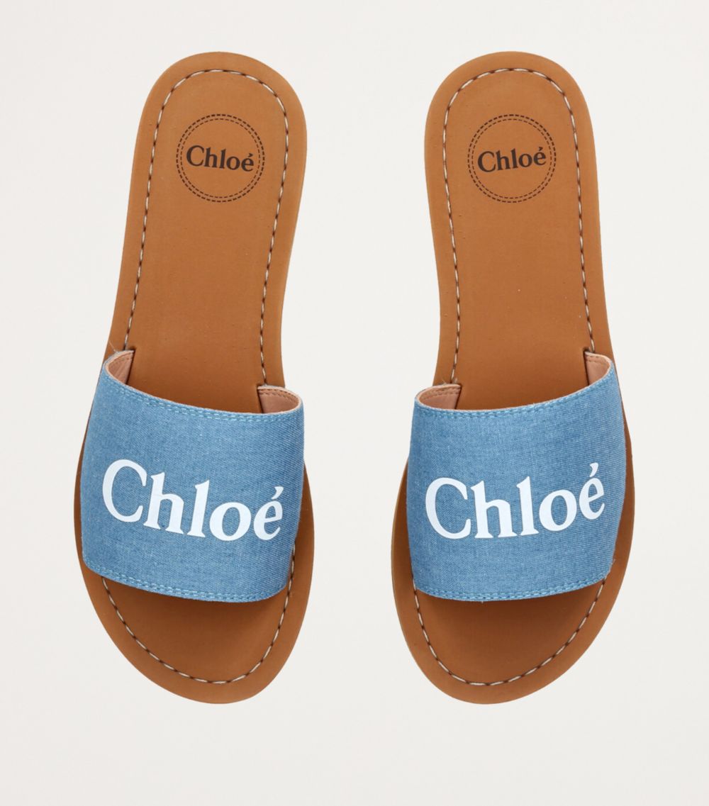 Chloé Kids Chloé Kids Logo Aqua Slides