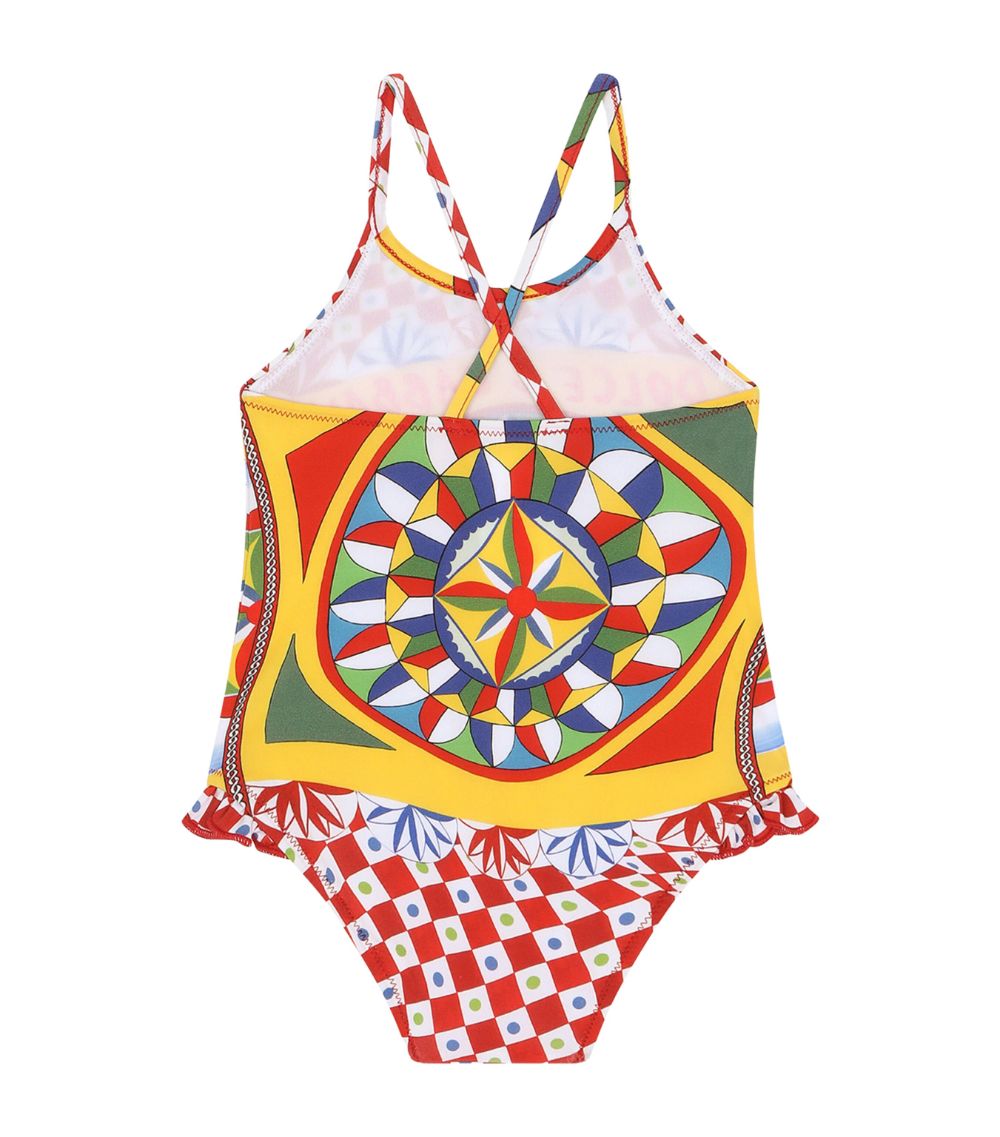 Dolce & Gabbana Dolce & Gabbana Kids Patterned Logo Swimsuit (0-30 Months)