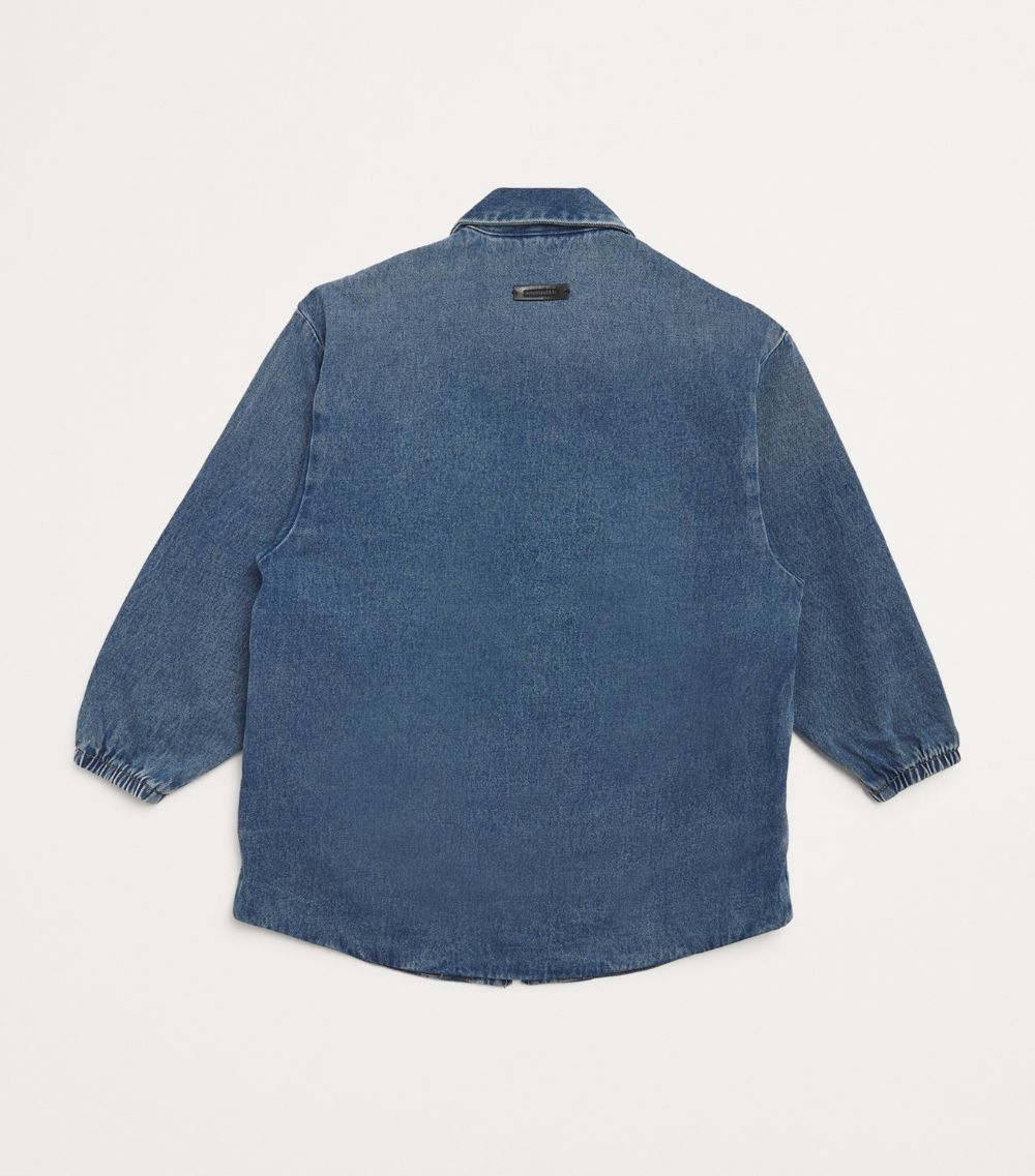 Fear Of God Essentials Kids Fear Of God Essentials Kids Denim Zip-Up Overshirt (2-16 Years)