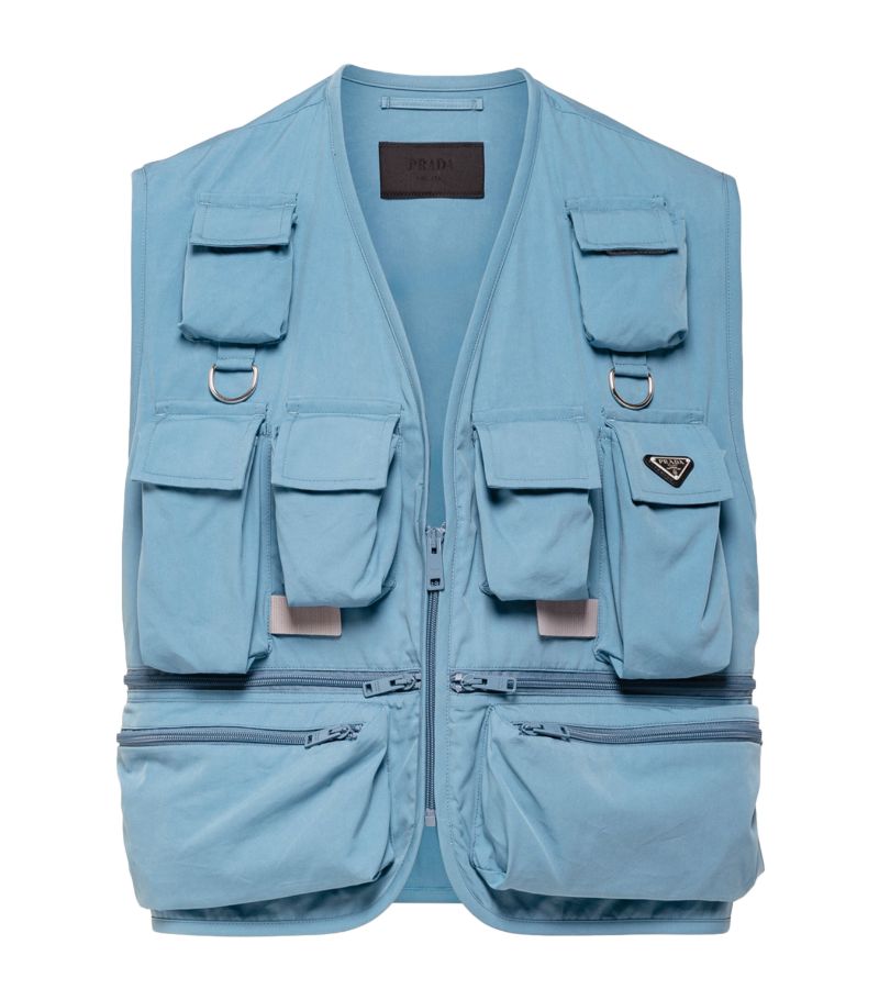 Prada Prada Cotton-Blend Utility Vest