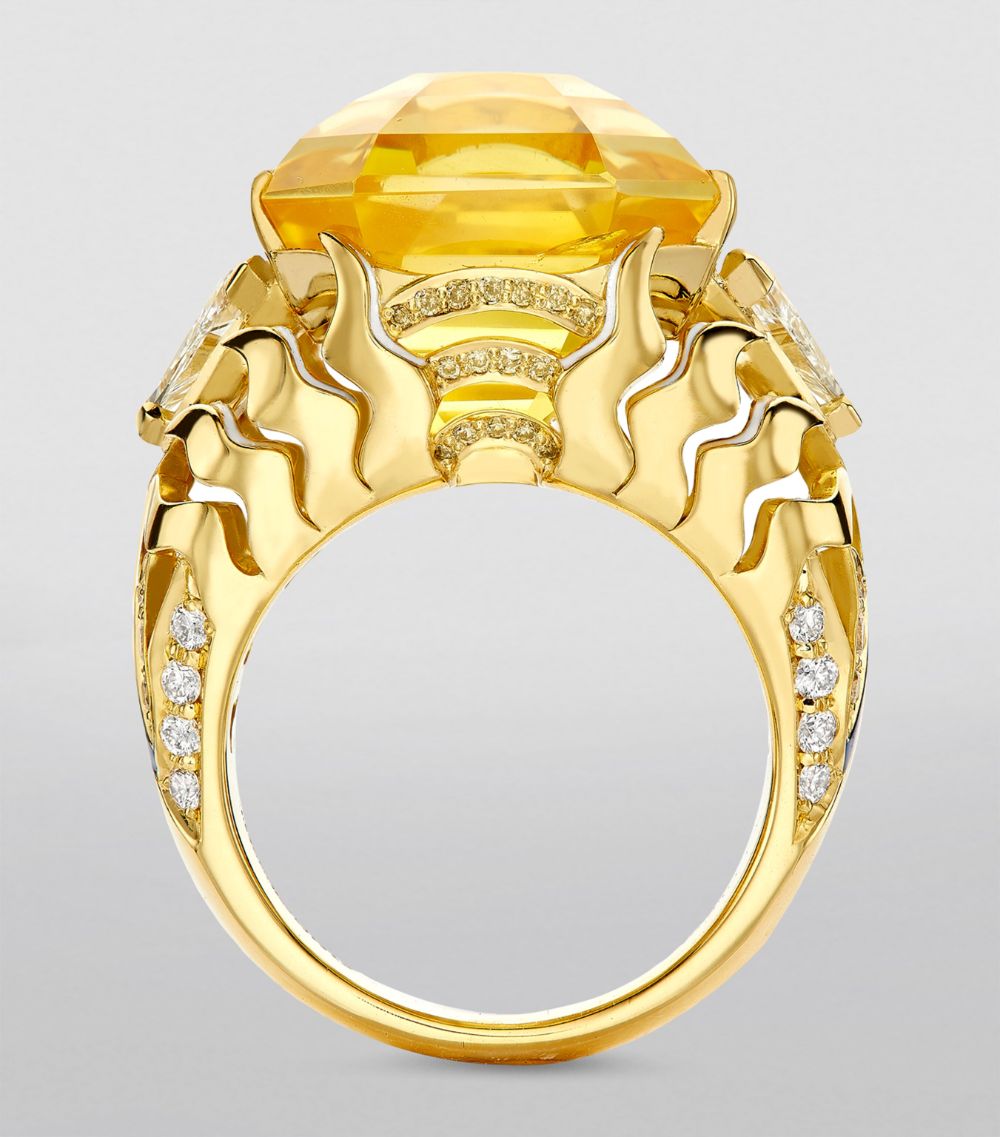 Boodles Boodles Yellow Gold, Yellow Sapphire And Diamond A Family Journey Seville Ring