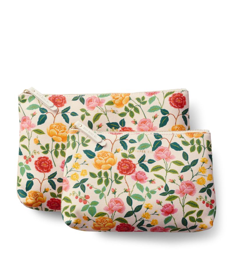 Rifle Paper Co. Rifle Paper Co. Set Of 2 Rose Print Pouches