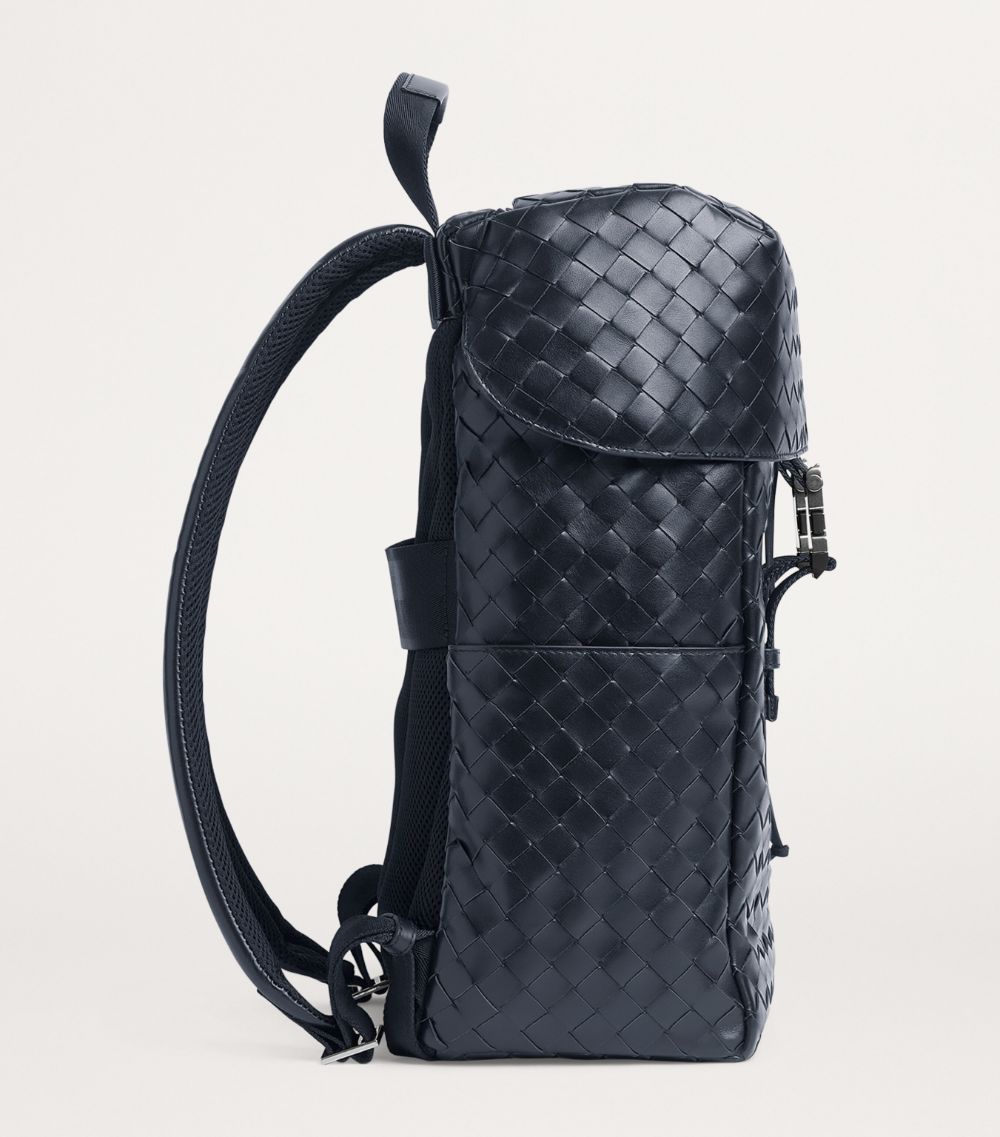 Bottega Veneta Bottega Veneta Intrecciato Leather Flap Backpack