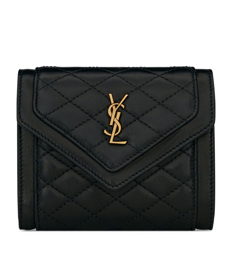 Saint Laurent Saint Laurent Leather Trifold Wallet