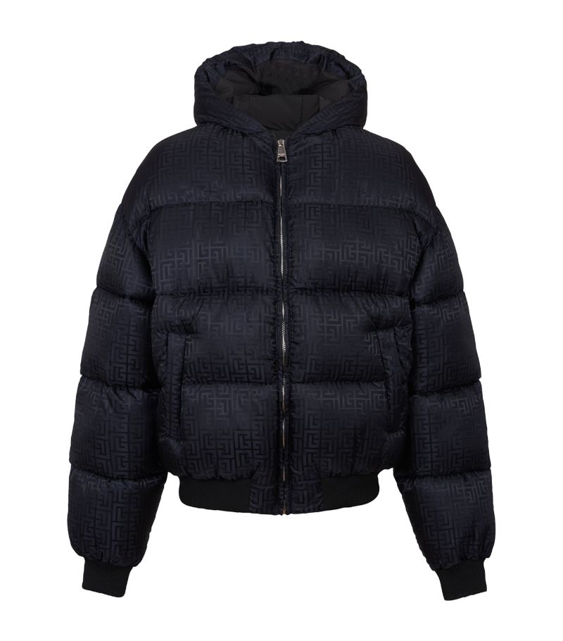 Balmain Balmain Cropped Pb Labyrinth Puffer Jacket