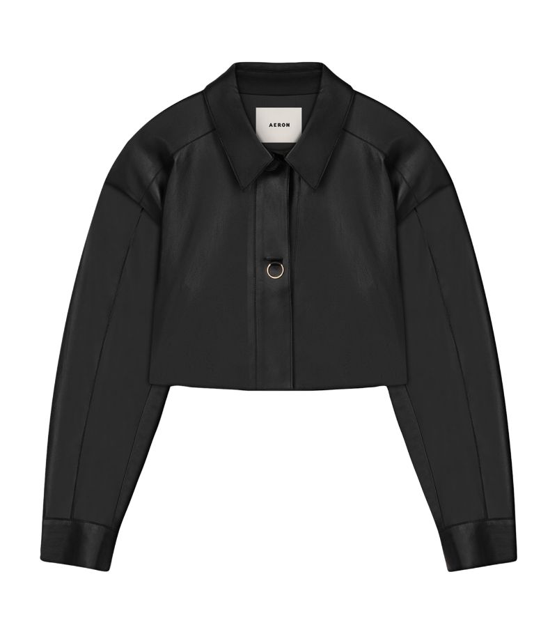 Aeron Aeron Leather Cropped Shore Jacket