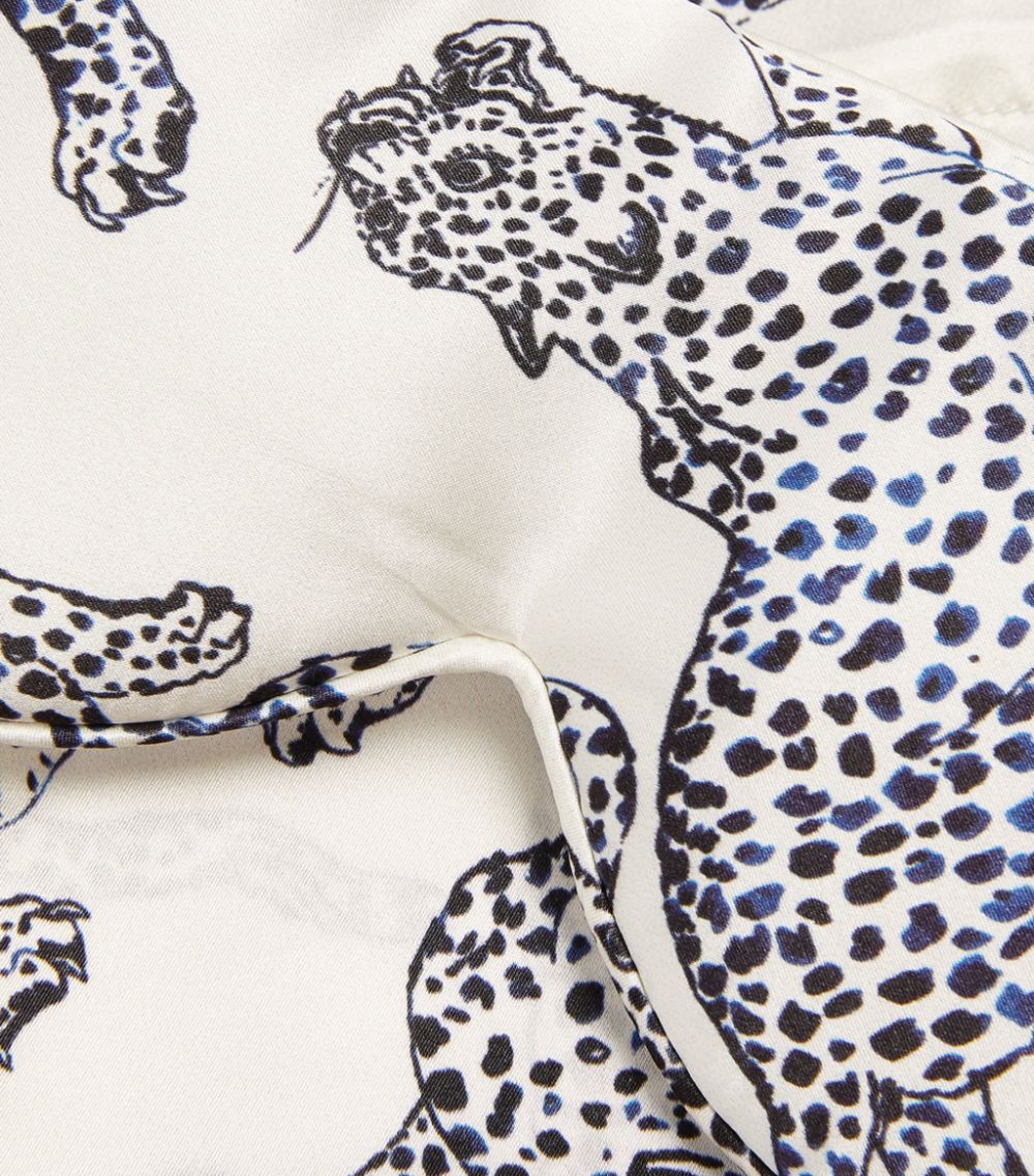 Desmond & Dempsey Desmond & Dempsey Silk Jaguar Print Eye Mask