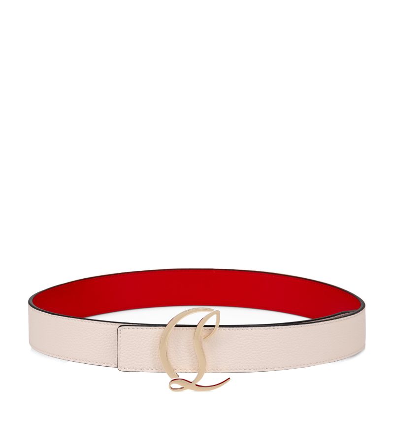 Christian Louboutin Christian Louboutin Cl Logo Leather Belt