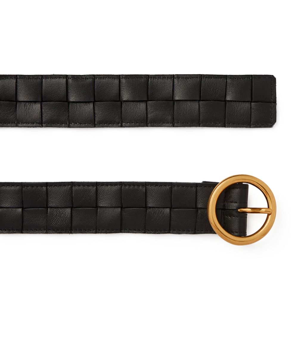 Bottega Veneta Bottega Veneta Leather Intreccio Belt