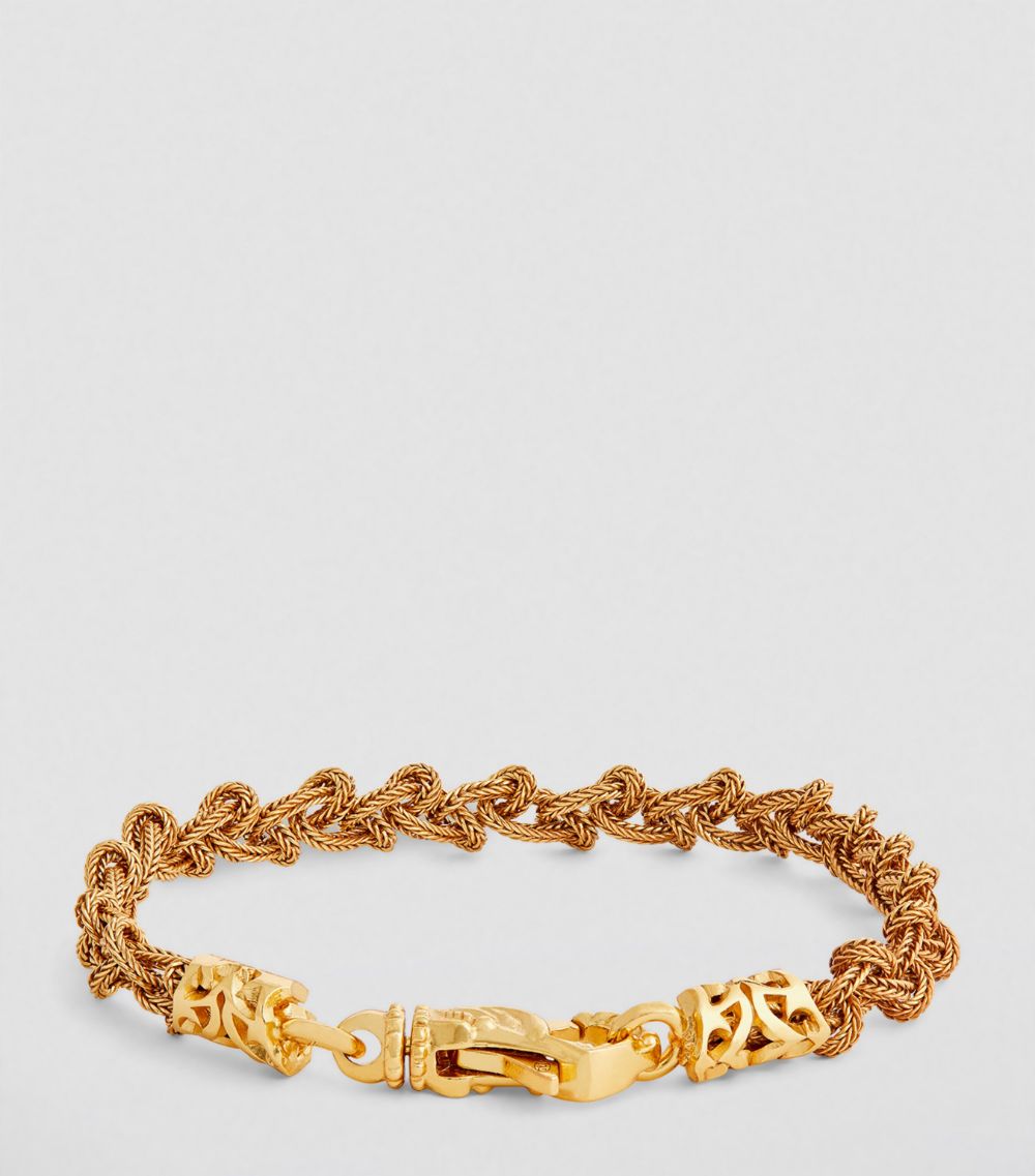 Emanuele Bicocchi Emanuele Bicocchi Tiny Gold-Plated Braided Knot Bracelet