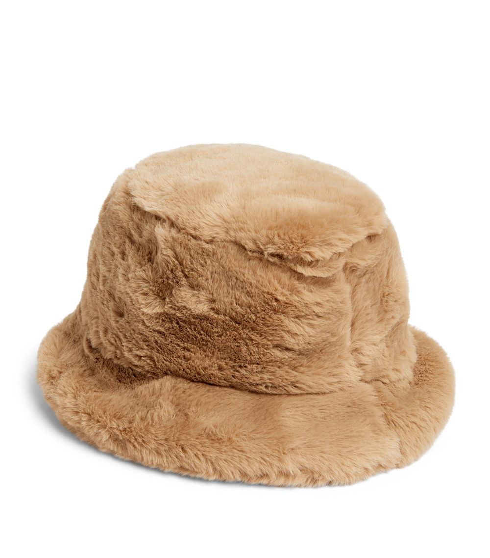 Il Gufo Il Gufo Faux Fur Bucket Hat