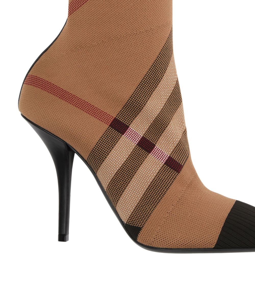 Burberry Burberry Knitted Check Sock Boots 105