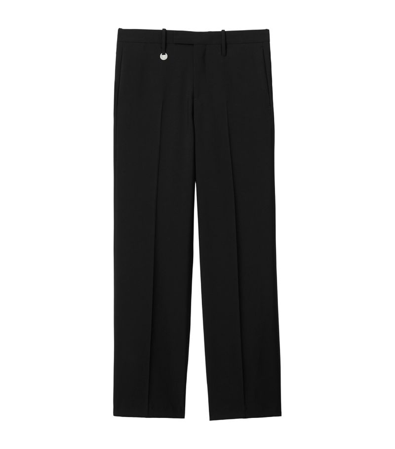 Burberry Burberry Wool Ekd-Detail Relaxed Trousers