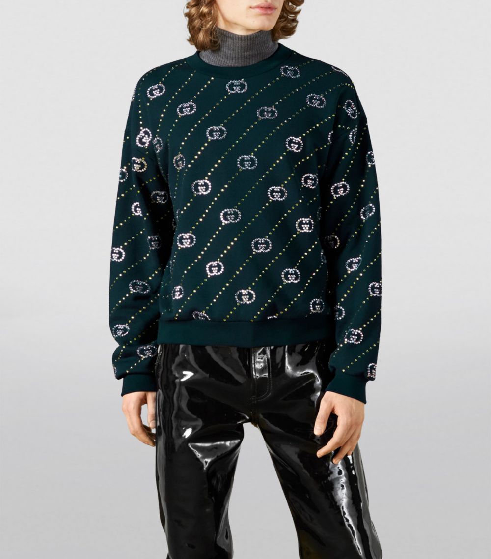 Gucci Gucci Cotton Crystal-Embellished Sweater