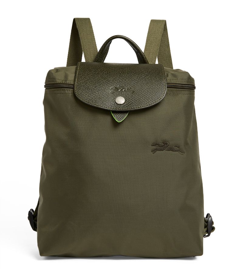  Longchamp Medium Le Pliage Green Backpack