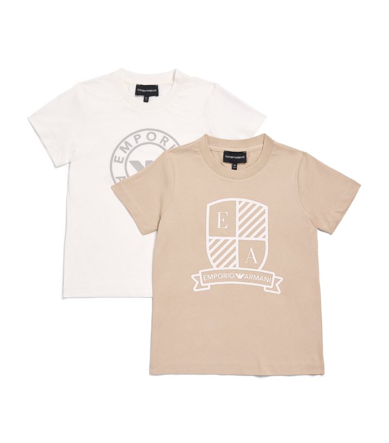 Emporio Armani Kids Emporio Armani Kids Set Of 2 Cotton Logo T-Shirts (4-16 Years)