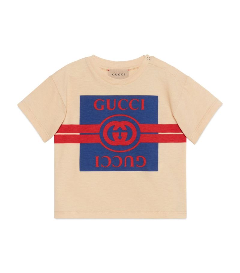 Gucci Gucci Kids Cotton Interlocking G T-Shirt (0-36 Months)