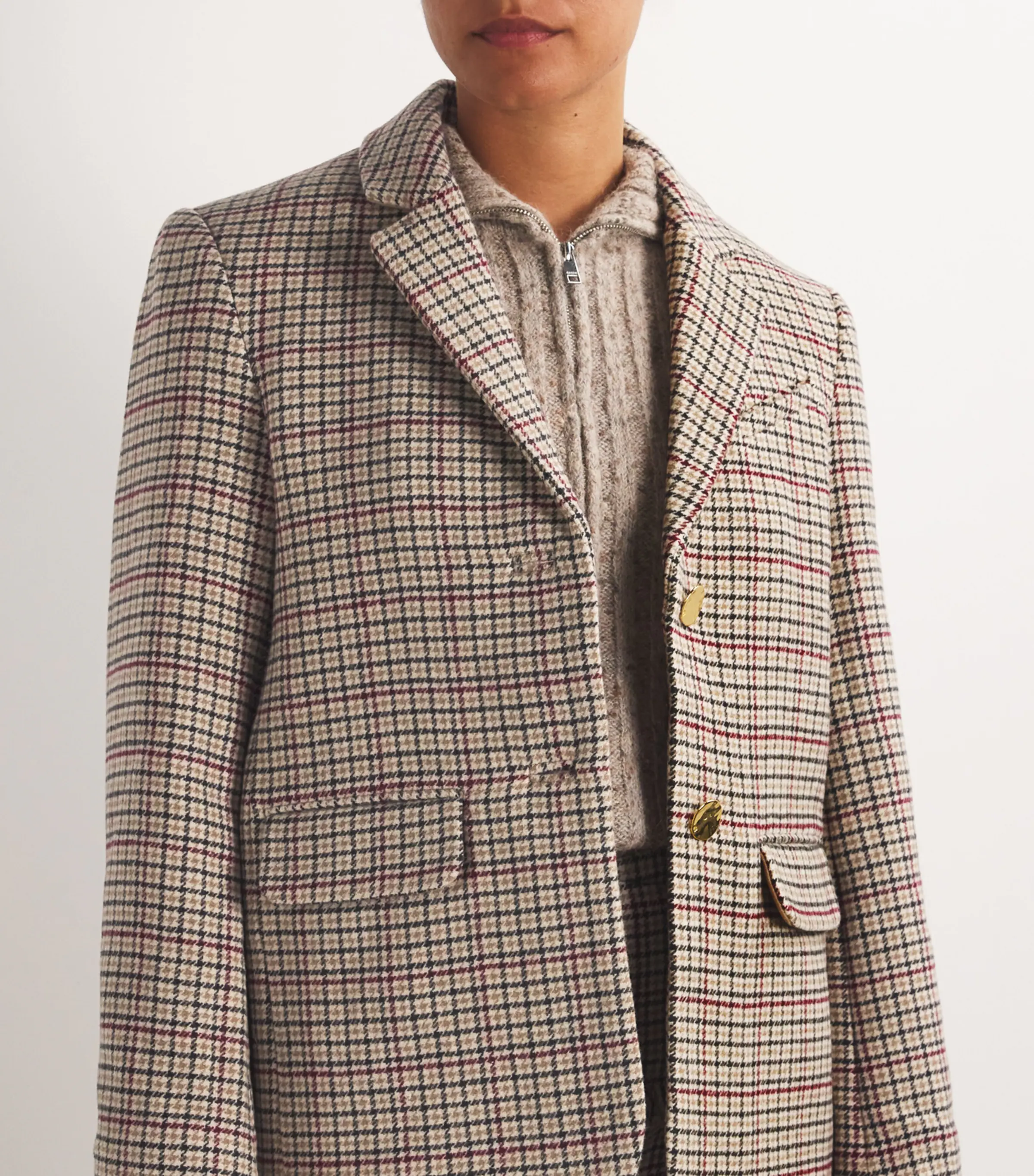 Ganni Ganni Relaxed Check Blazer