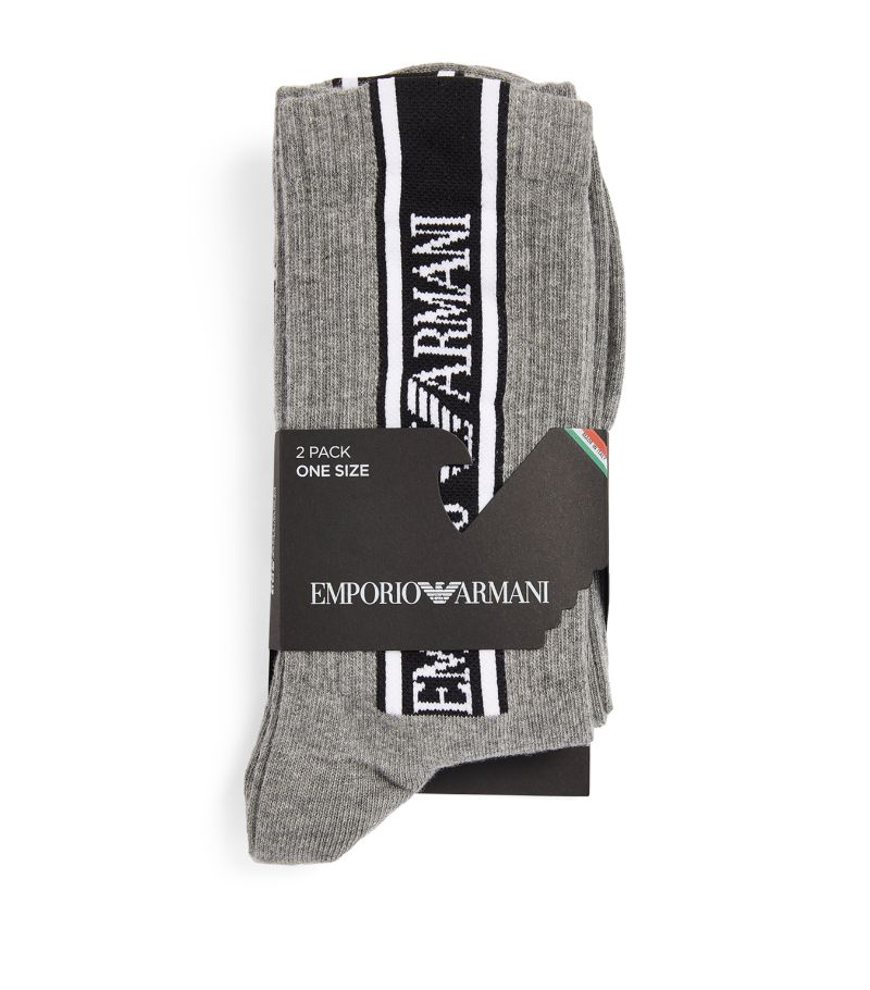 Emporio Armani Emporio Armani Logo Tape Socks (Pack Of 2)