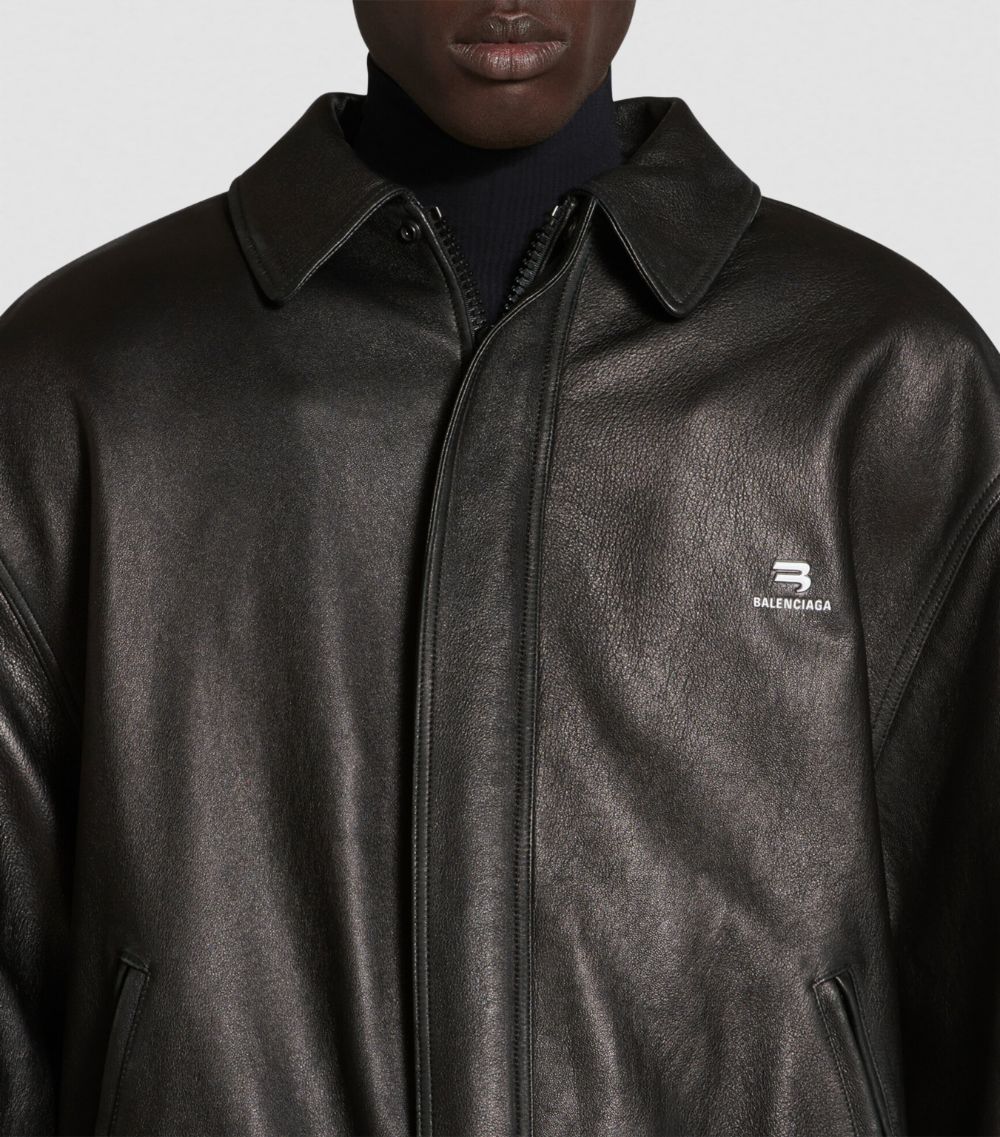 Balenciaga Balenciaga Leather Bomber Jacket