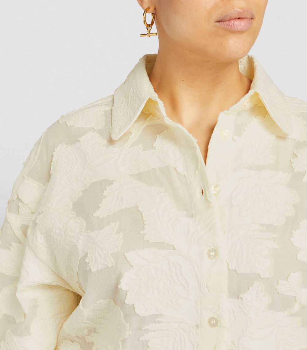 Marina Rinaldi Marina Rinaldi Cotton-Blend Floral Tunic Shirt