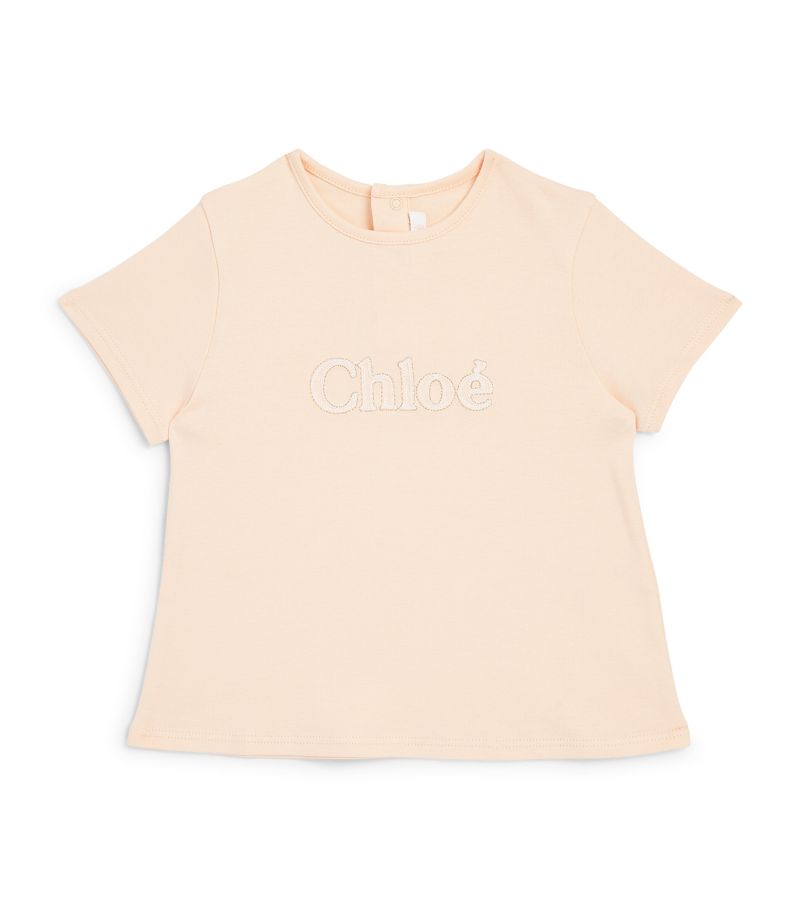 Chloé Kids Chloé Kids Cotton Logo Short-Sleeve T-Shirt (6-18 Months)