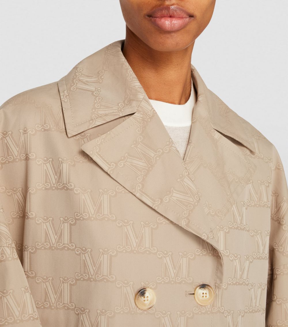 Max Mara Max Mara Cotton Monogram Cape Poncho