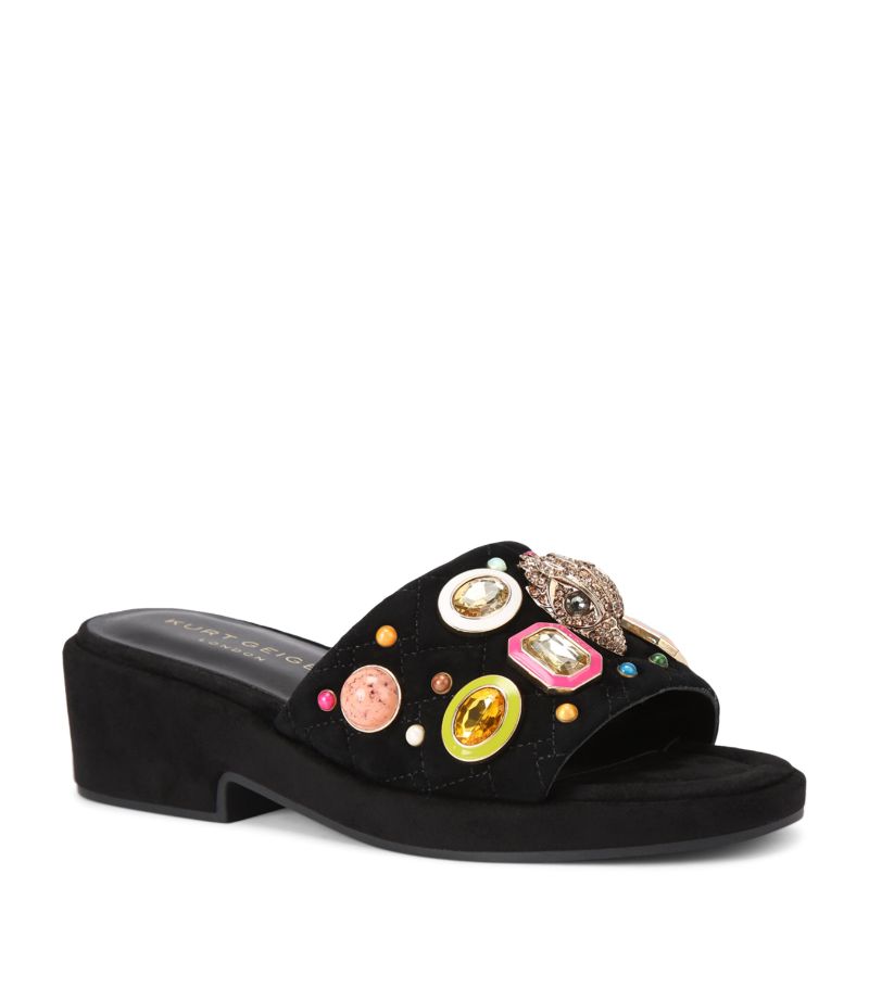 Kurt Geiger London Kurt Geiger London Suede Embellished Heeled Mules