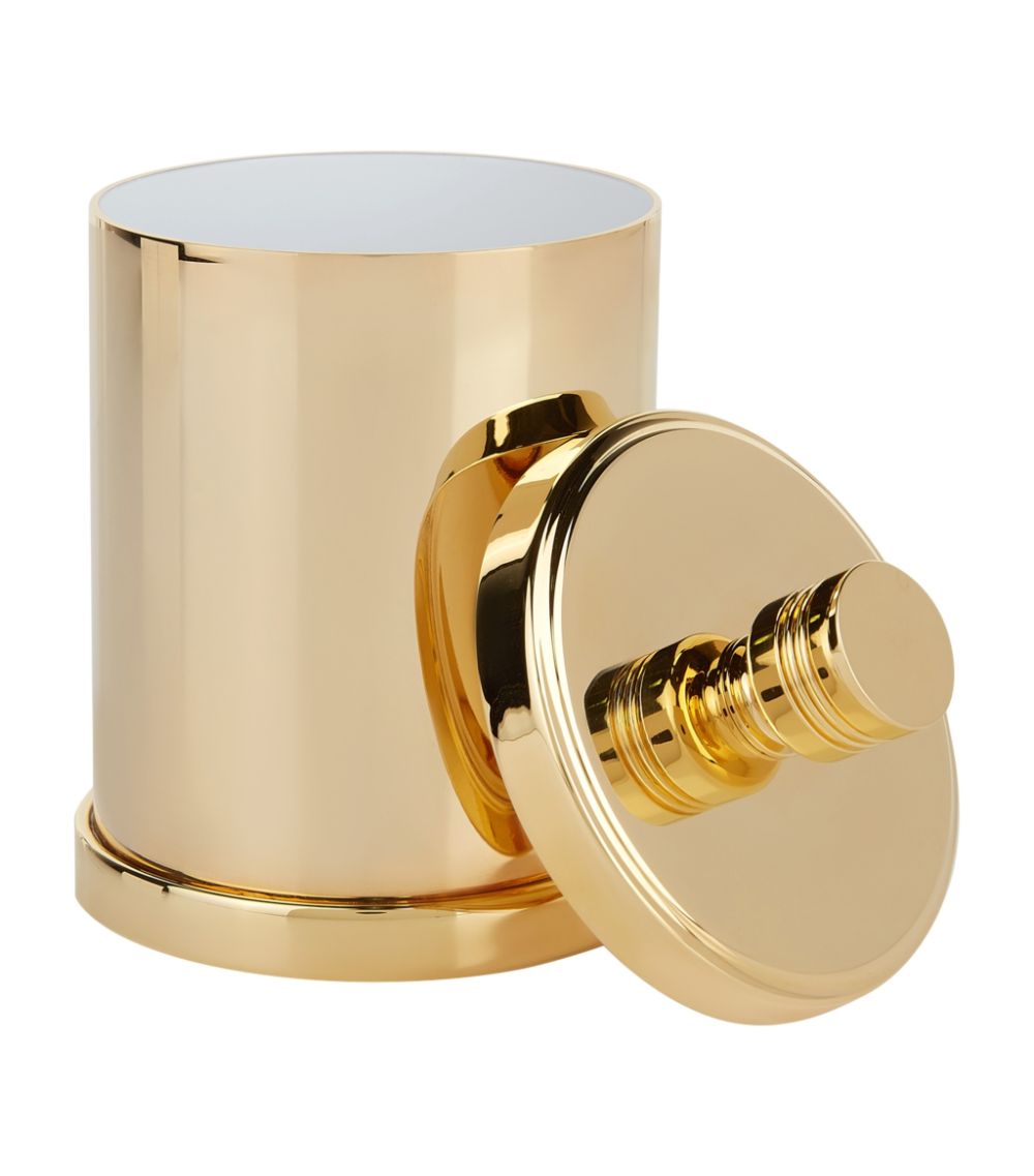 Zodiac Zodiac Cylinder Gold-Plated Cotton Bud Jar