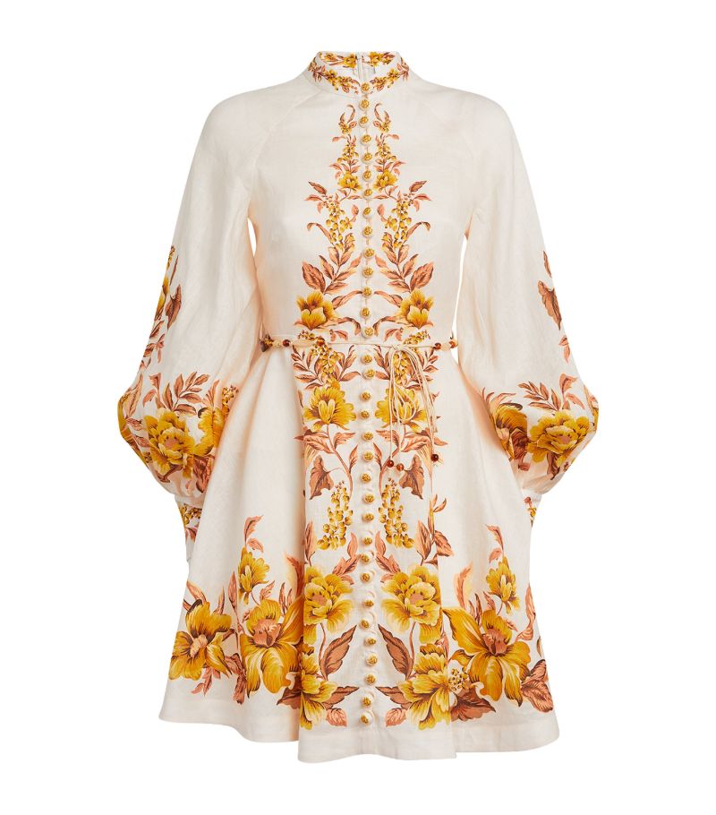 Zimmermann ZIMMERMANN Linen Floral Mini Dress