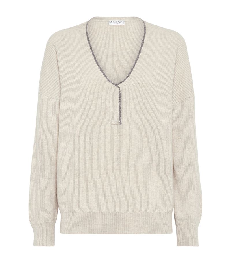 Brunello Cucinelli Brunello Cucinelli Cashmere Monili-Detail Sweater