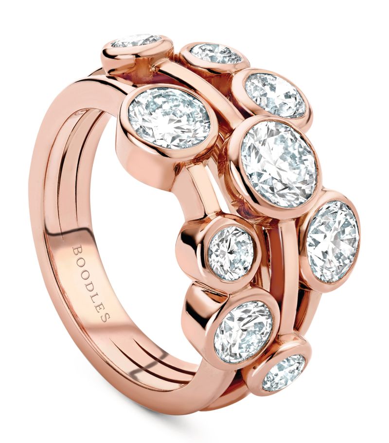 Boodles Boodles Rose Gold And Diamond Raindance Cluster Ring