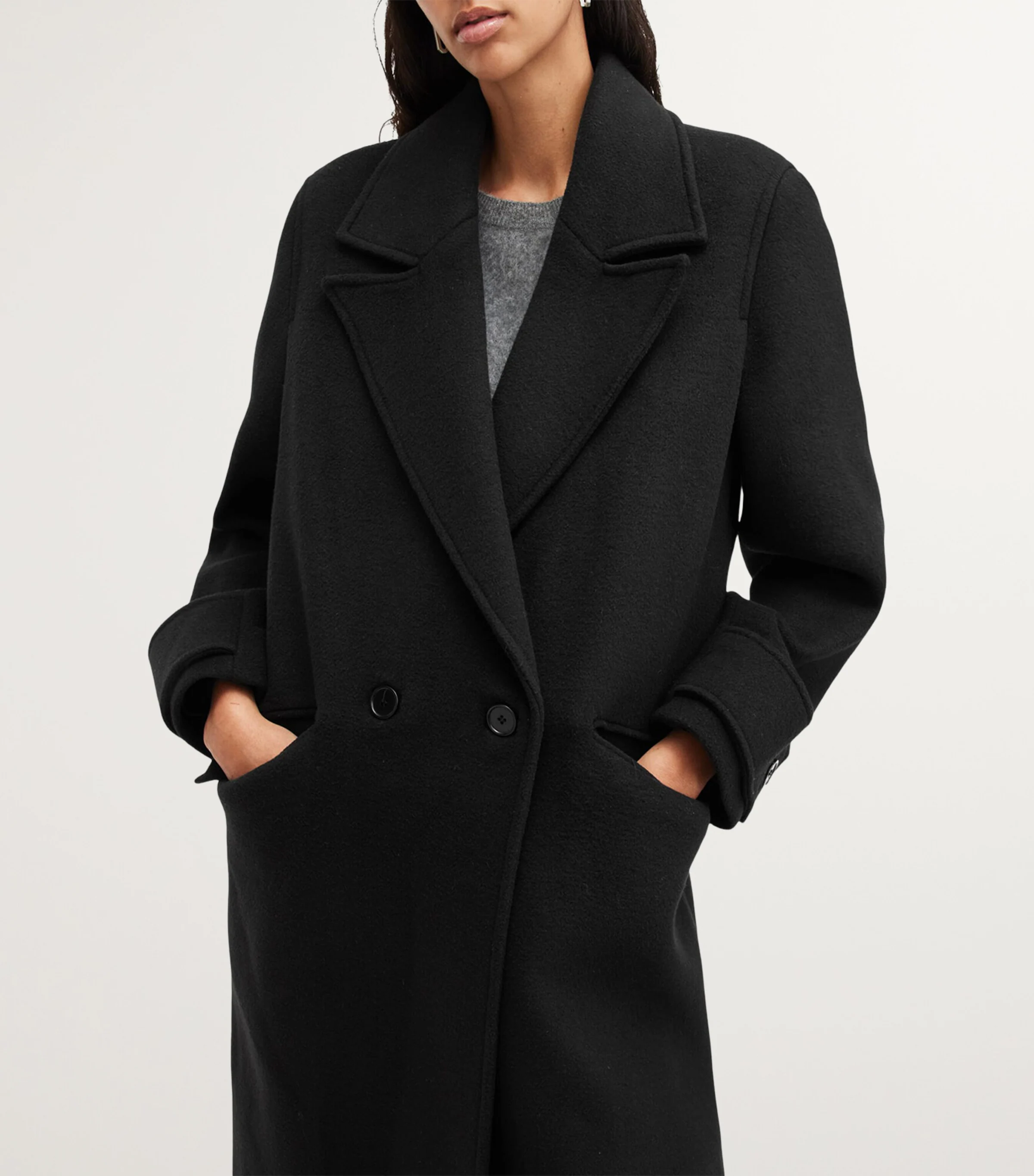 Allsaints AllSaints Double-Breasted Mabel Coat