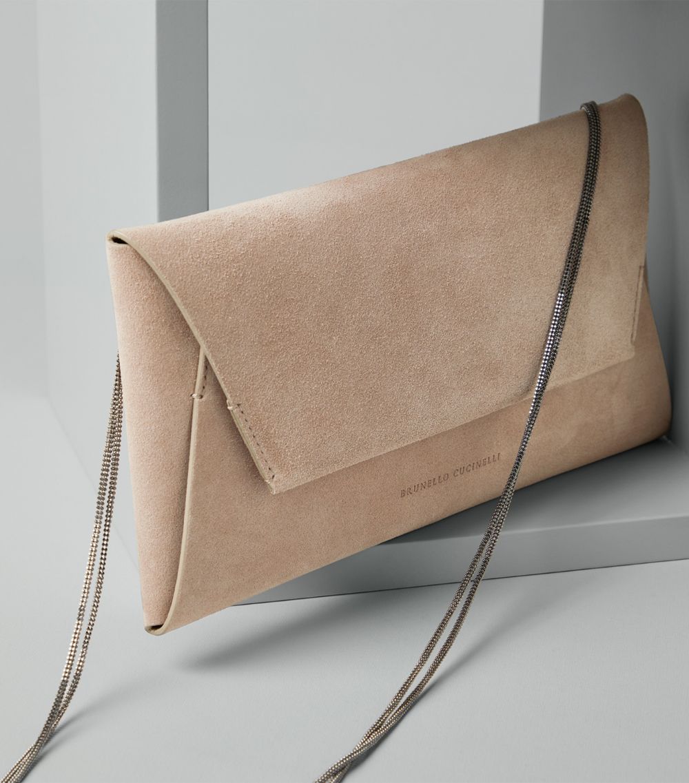 Brunello Cucinelli Brunello Cucinelli Suede Envelope Shoulder Bag