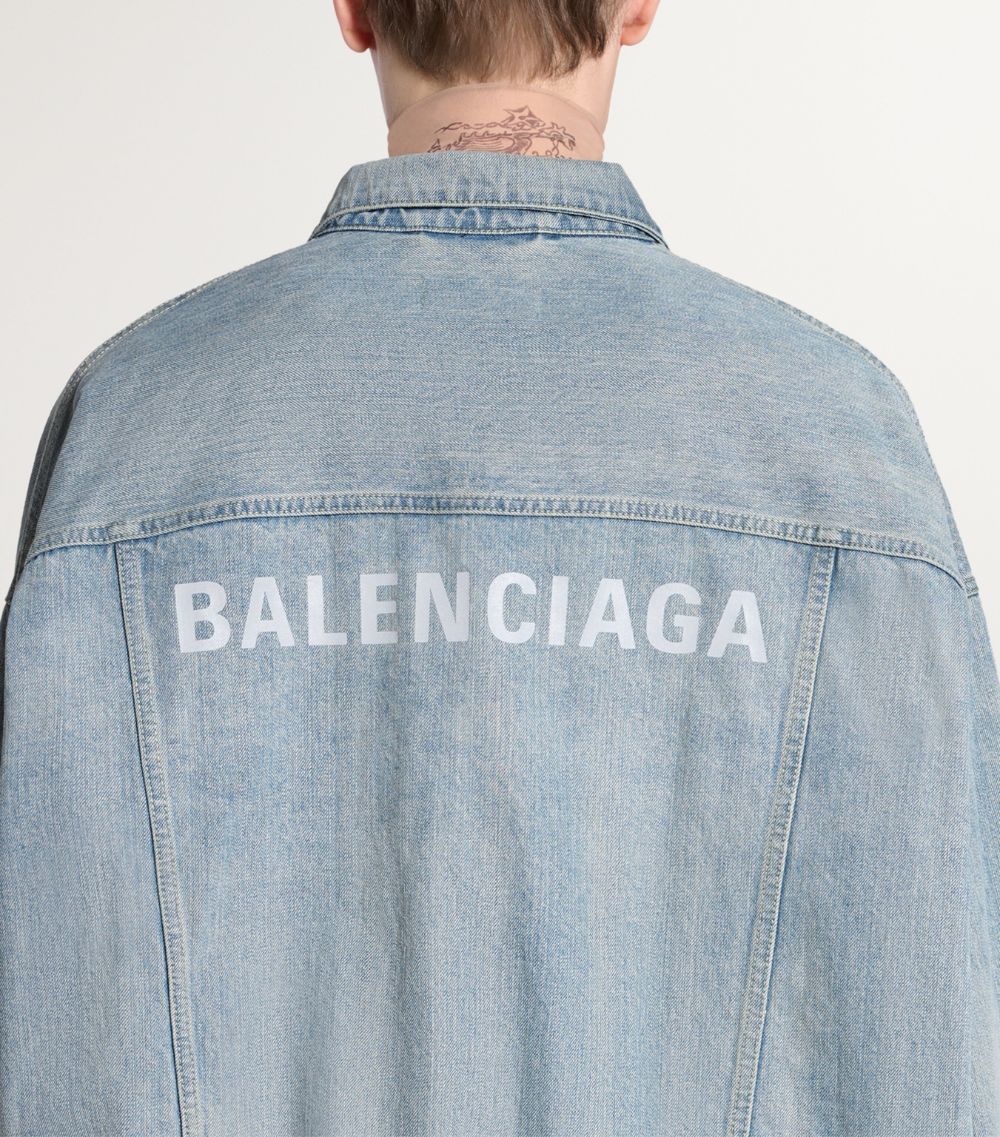 Balenciaga Balenciaga Oversized Logo Denim Jacket