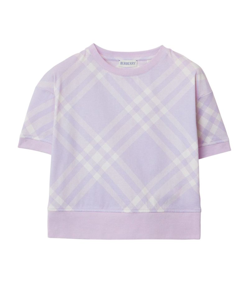 Burberry Burberry Kids Cotton Check T-Shirt (3-14 Years)