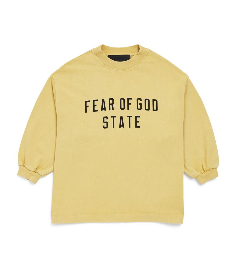 Fear Of God Essentials Kids Fear Of God Essentials Kids Heavy Logo Long-Sleeve T-Shirt (2-16 Years)