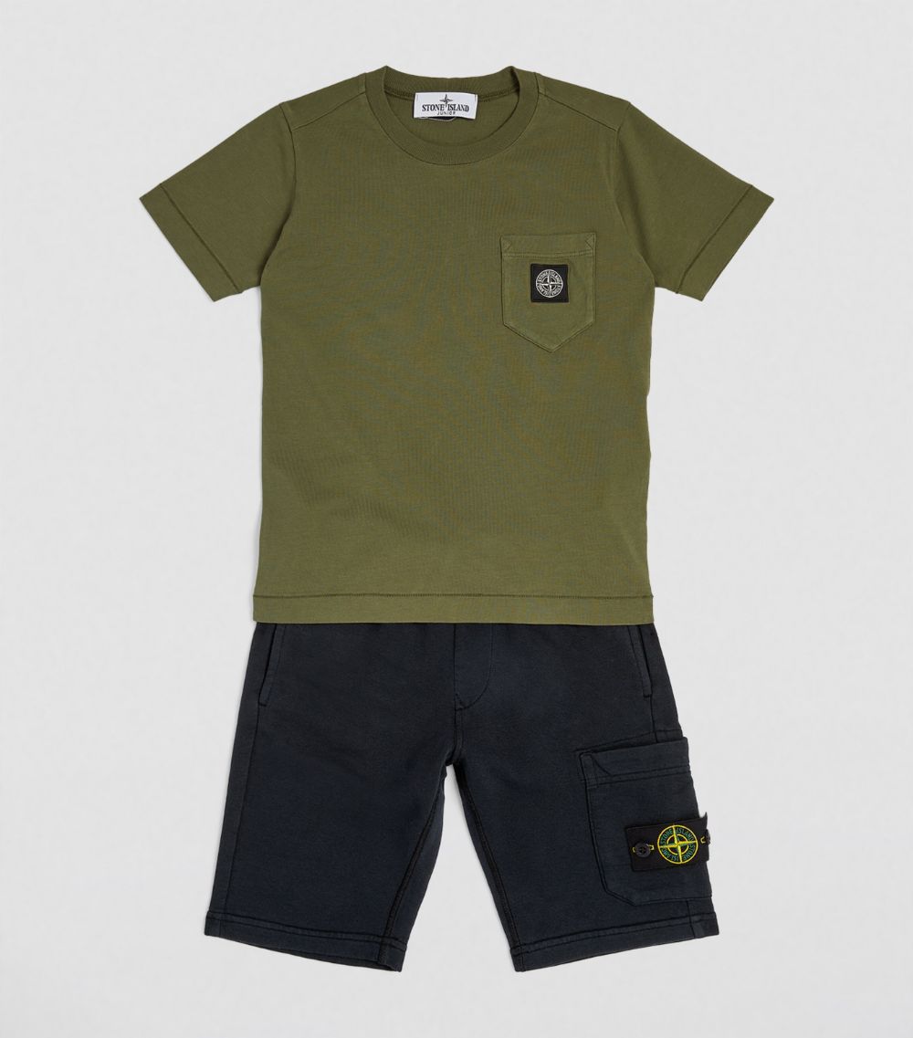 Stone Island Junior Stone Island Junior Compass Patch Shorts (2-14 Years)