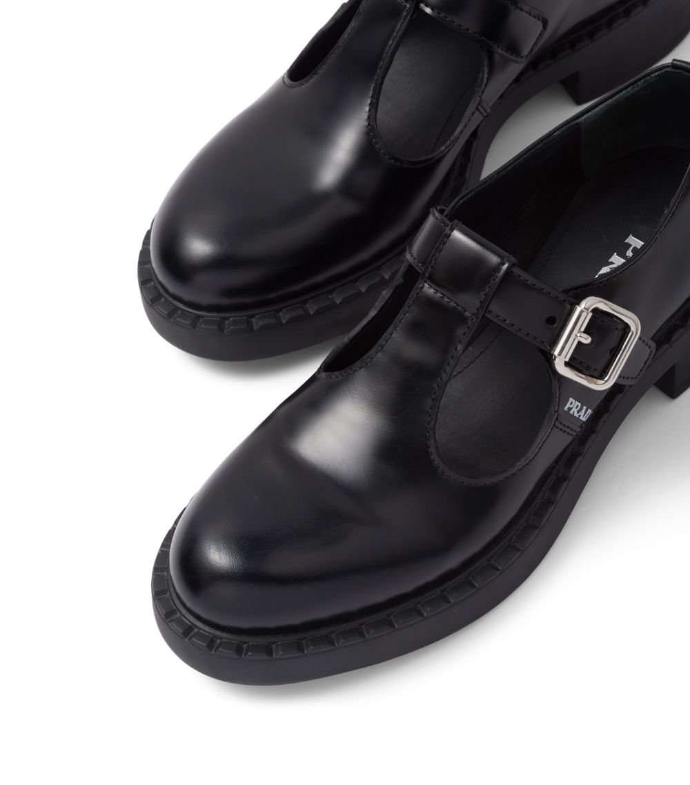 Prada Prada Leather Mary Jane Flats