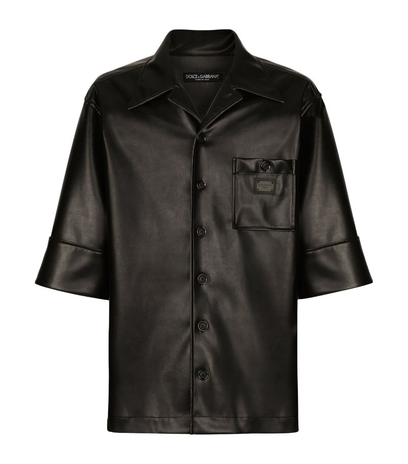 Dolce & Gabbana Dolce & Gabbana Faux Leather Shirt