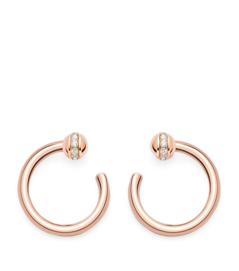 Piaget Piaget Rose Gold And Diamond Possession Hoop Earrings