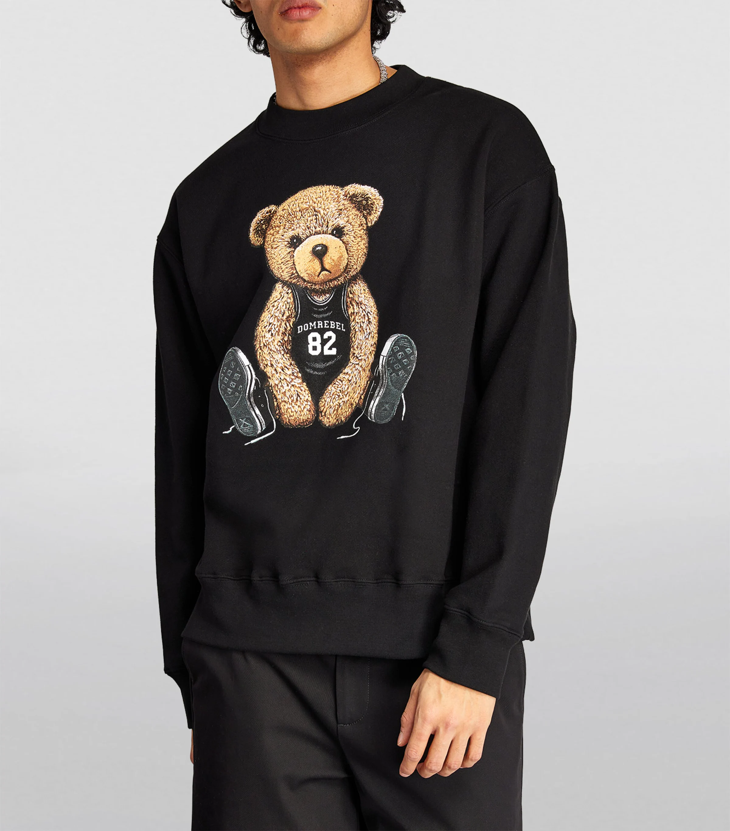 Domrebel Domrebel Cotton Basketball Bear Sweatshirt