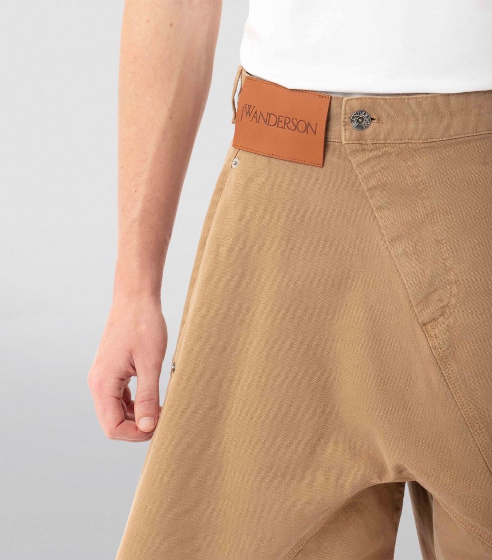Jw Anderson Jw Anderson Cotton Twisted Workwear Shorts