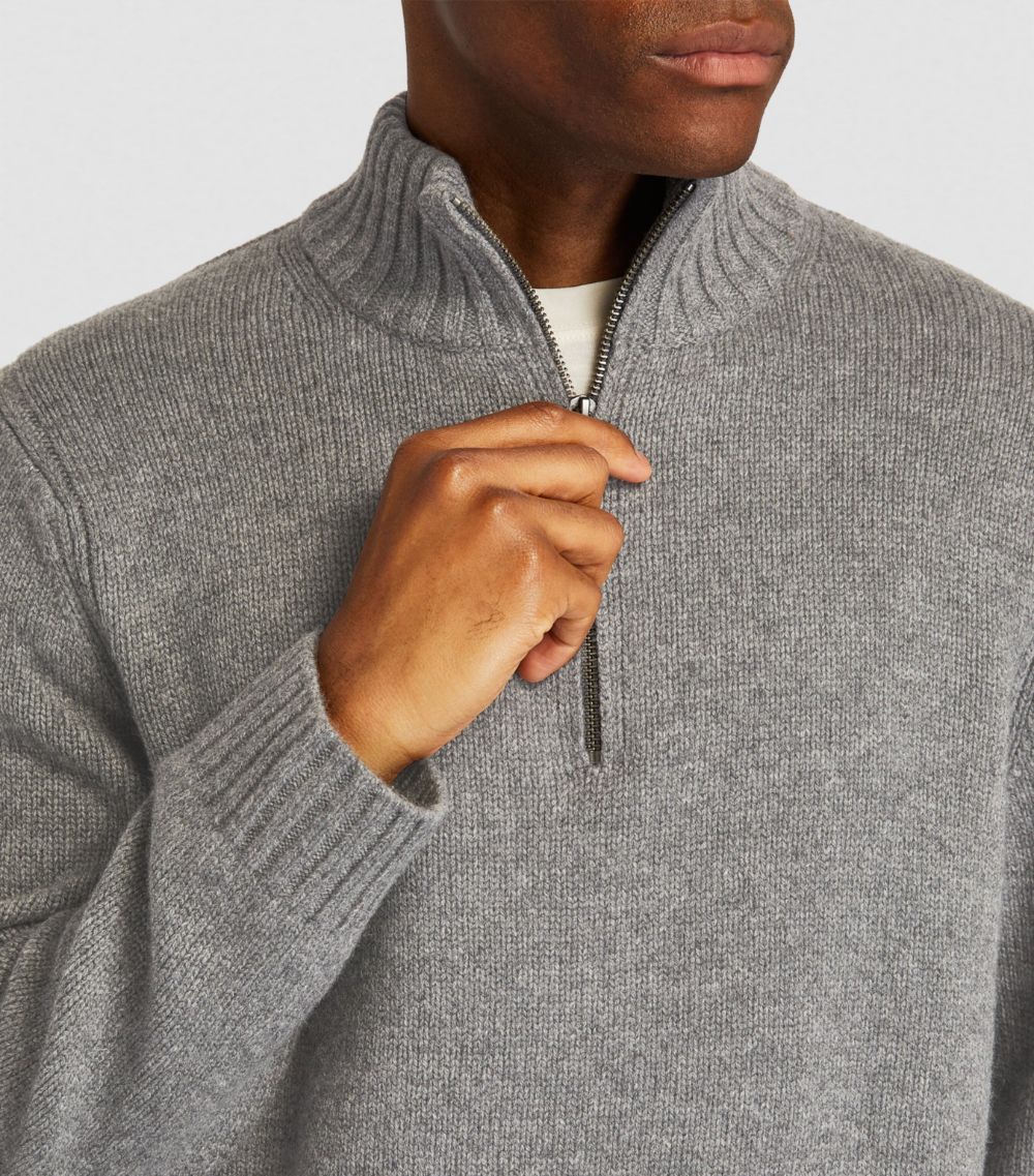 Vince Vince Wool-Cashmere Zip-Up Sweater