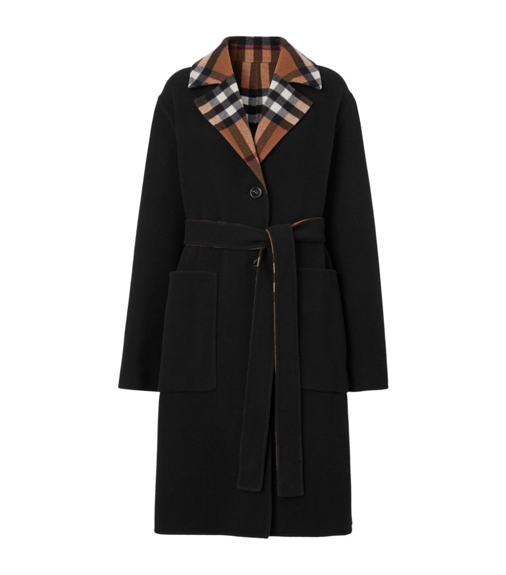 Burberry Burberry Wool Reversible Check Coat